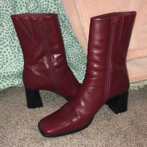 90’s red/burgundy boots